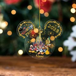 Personalized Disney Trip 2023 Ornament, Mickey And Friends Christmas Ornament, Disneyworld Ornament