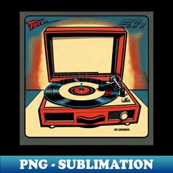Vintage Record Player Turntable Comic - Exclusive Sublimation Digital File - Perfect for Personalization