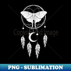 luna moth dreamcatcher tattoo graphic design - professional sublimation digital download - perfect for personalization