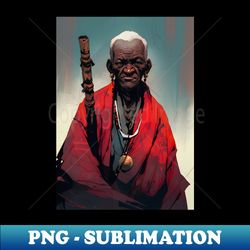Old Black Samurai III - Signature Sublimation PNG File - Revolutionize Your Designs