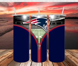 New England Patriots Zipper Tumbler wrap, Sport tumbler, Straight Design 20oz/ 30oz Skinny Tumbler, PNG File Download