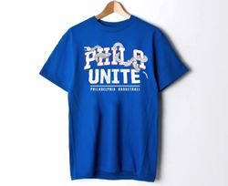 Vintage Philadelphia Basketball Phila Unite Royal Blue Shirt , Philadelphia Basketball Team Retro Tee, Sports TShirt , A