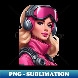 Barbie pilot portrait style - Premium Sublimation Digital Download - Perfect for Personalization