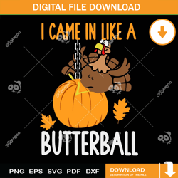 I Came In Like A Butterball SVG PNG