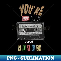 At The Drive in - Words Retro Cassette tape - High-Quality PNG Sublimation Download - Bold & Eye-catching