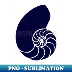 Ammonite Cephalopod Dark Fossil Design - Sublimation-Ready PNG File - Unlock Vibrant Sublimation Designs