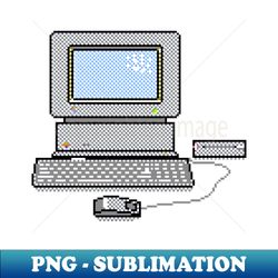Retro Pixel Art Computer - Signature Sublimation PNG File - Vibrant and Eye-Catching Typography