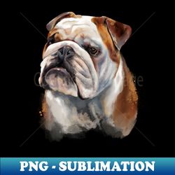 English bulldog watercolor portrait Dog - PNG Transparent Sublimation File - Transform Your Sublimation Creations