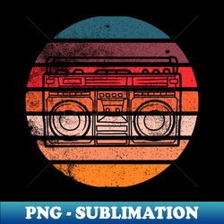 retro boombox - premium png sublimation file - bring your designs to life