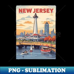 New Jersey Vintage Design - Signature Sublimation PNG File - Instantly Transform Your Sublimation Projects