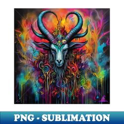 VIBRANT VISIONS BAPHOMET - Elegant Sublimation PNG Download - Vibrant and Eye-Catching Typography