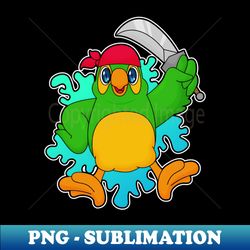 Parrot as Pirate with Sword - Exclusive Sublimation Digital File - Perfect for Personalization