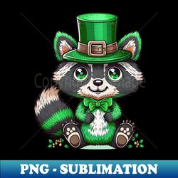 Raccoon Leprechaun Funny Raccoon Lover Shamrock St Patricks Day - Instant Sublimation Digital Download - Perfect for Creative Projects