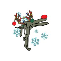 Retro Speculum Reindeer Christmas SVG For Cricut Files
