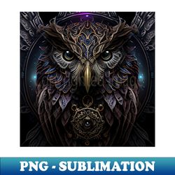 Owl with Medallion - PNG Transparent Sublimation File - Unlock Vibrant Sublimation Designs