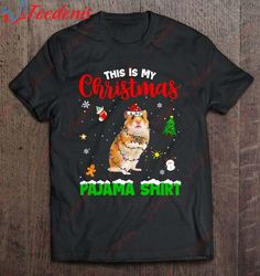 Funny This Is My Christmas Pajama Shirt Hamster Red Plaid T-Shirt, Plus Size Womens Christmas T Shirts  Wear Love, Share