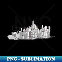 Manhattan New York City - Retro PNG Sublimation Digital Download - Transform Your Sublimation Creations