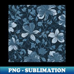 Oceanic Blooms - Modern Sublimation PNG File - Instantly Transform Your Sublimation Projects