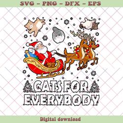 Funny Cats For Everybody Christmas Reindeer SVG Download