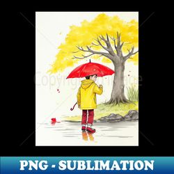 kid  playing in water puddles - PNG Transparent Digital Download File for Sublimation - Bring Your Designs to Life