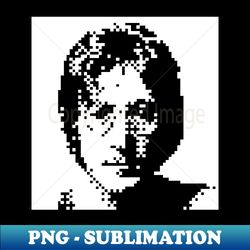 John Lennon - 1bit Portrait - Dark Version - Retro PNG Sublimation Digital Download - Stunning Sublimation Graphics