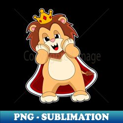 Lion as King with Crown - Sublimation-Ready PNG File - Unlock Vibrant Sublimation Designs
