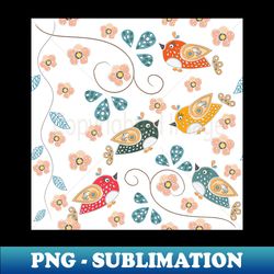 bird pattern - png transparent sublimation design - create with confidence