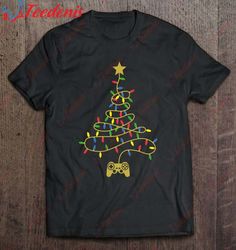 Funny Video Game Christmas Tree Lights Xmas Gaming Pajama T-Shirt, Mens Xmas Shirts  Wear Love, Share Beauty