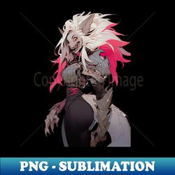 Wolf Girl - PNG Transparent Digital Download File for Sublimation - Create with Confidence