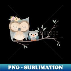 mother-baby owls - professional sublimation digital download - create with confidence