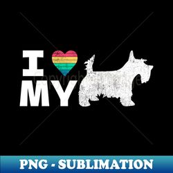 I Love My Scottish Terrier dog - Creative Sublimation PNG Download - Create with Confidence