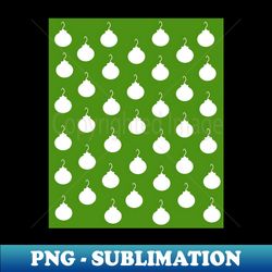 christmas bulb lights green decoration pattern - Decorative Sublimation PNG File - Perfect for Sublimation Art