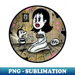 Moody Molly - A Vintage Creepy  Rubber Hose cartoon Graphic - Vintage Sublimation PNG Download - Capture Imagination with Every Detail