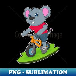 Mouse Bicycle - Decorative Sublimation PNG File - Bold & Eye-catching