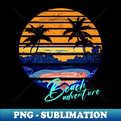 Paradise Palm Beach Summer Shirt - Premium PNG Sublimation File - Bold & Eye-catching