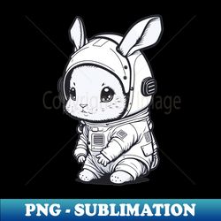 cute bunny astronaut - PNG Transparent Sublimation File - Unleash Your Creativity