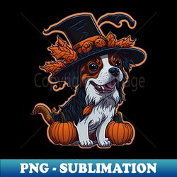 Halloween dog in a stylish hat - Exclusive Sublimation Digital File - Bring Your Designs to Life