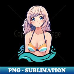 Cute anime girl in bikini - Modern Sublimation PNG File - Perfect for Personalization