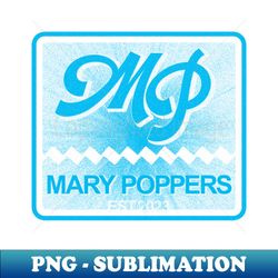 mary poppers - MP aesthetic turquoise blue color - Digital Sublimation Download File - Perfect for Sublimation Art