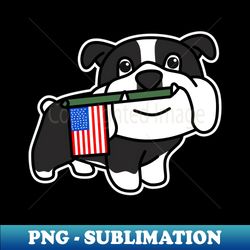 Cute Dog with American Flag - Retro PNG Sublimation Digital Download - Unlock Vibrant Sublimation Designs