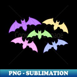 Kawaii Pastel Halloween Bat Design - High-Resolution PNG Sublimation File - Defying the Norms