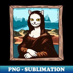 Feline Lisa Portrait with a Purrsonality - Exclusive Sublimation Digital File - Bring Your Designs to Life