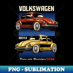 Vintage Volkswagen Beetle - Trendy Sublimation Digital Download - Add a Festive Touch to Every Day