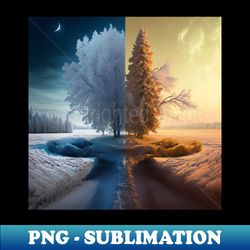 Winter and autumn - Professional Sublimation Digital Download - Transform Your Sublimation Creations