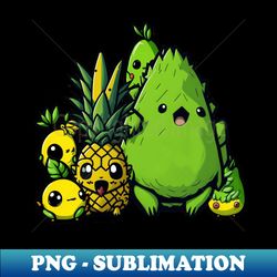Avocado and Pineapple Cute - The Team - Exclusive PNG Sublimation Download - Unleash Your Creativity