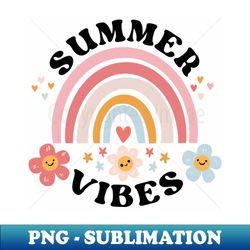 Summer vibes a cute vintage groovy summer time design - High-Resolution PNG Sublimation File - Unleash Your Creativity
