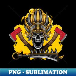 Skull Axe Warrior - Special Edition Sublimation PNG File - Bring Your Designs to Life