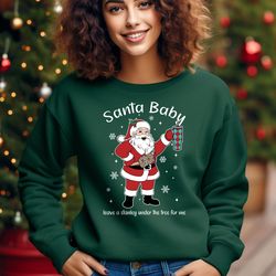 santa baby shirt, christmas sweatshirt, santa baby christmas sweatshirt, christmas vacation, trendy xmas shirt, vintage