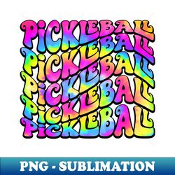 tie dye pickleball retro pickleball player - high-quality png sublimation download - bold & eye-catching