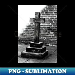 dark cross on an old church black and white photography - special edition sublimation png file - defying the norms